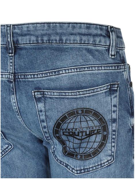 Planet slim jeans with print VERSACE JEANS COUTURE | Trousers | 73GAB541 CDW28904